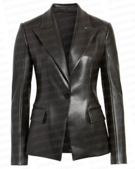 Lucifer S06 Lesley Ann Brandt Leather Blazer