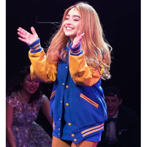 Sabrina Carpenter Mean Girls on Broadway Varsity Jacket - Image 7