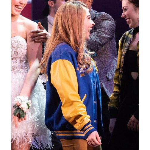 Sabrina Carpenter Mean Girls on Broadway Varsity Jacket - Image 11