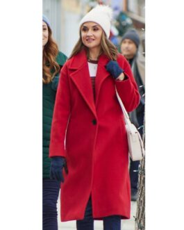 Tis the Season to be Merry Rachael Leigh Red Wool Coat