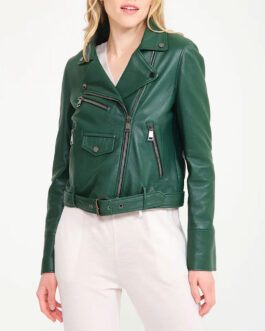 Barracuda Queens Tea Stjärne Green Leather Jacket