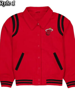 Miami Heat Sport Night Teddy Varsity Jacket