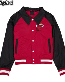 Miami Heat Red and Black Throwback Jacket