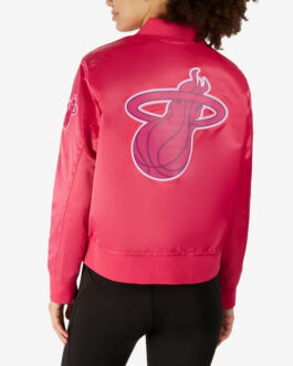 Miami Heat Triple Pink Satin Jacket
