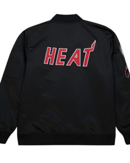 Miami Heat Vintage Logo Lightweight Satin Jacket