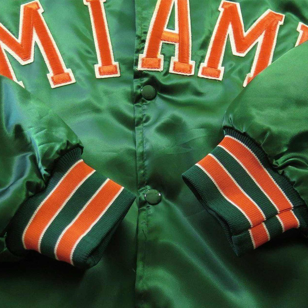 80’s Miami Hurricanes Green Jacket - Image 6