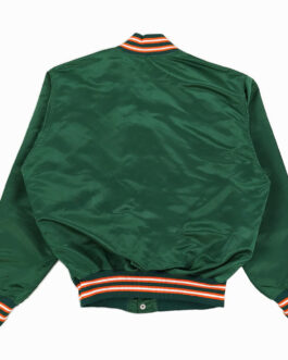 Miami Hurricanes 80’s Green Satin Jacket