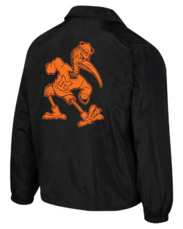Miami Hurricanes Black Coaches Jacket