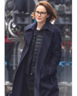 Anatomy of a Scandal Michelle Dockery Blue Wool Coat