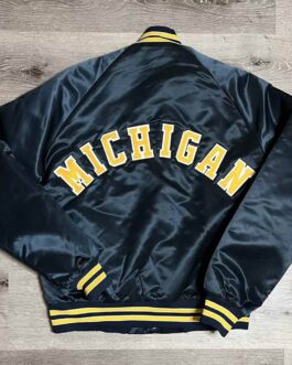 Michigan Wolverines Spellout Black Jacket