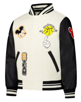 Mickey Mouse Basketball Varsity Jacket