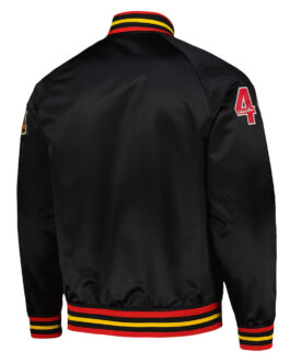 Milwaukee Braves Black Lightweight Satin Jacket