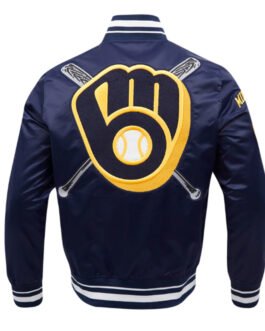 Milwaukee Brewers Mashup Classic Rib Satin Jacket