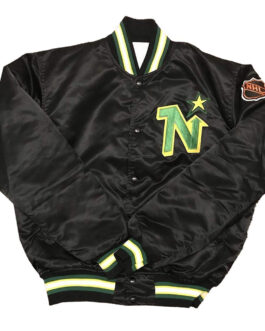 Black Minnesota North Stars NHL Jacket