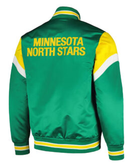 Kelly Green Minnesota North Stars Midweight Satin Jacket