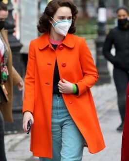 Rachel Brosnahan The Marvelous Mrs Maisel S04 Wool Orange Coat