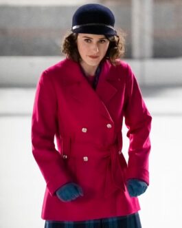 Rachel Brosnahan The Marvelous Mrs Season 05 Red Peacoat