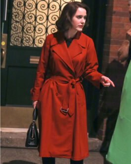 The Marvelous Mrs Maisel S04 Rachel Brosnahan Belted Wrap Red Coat