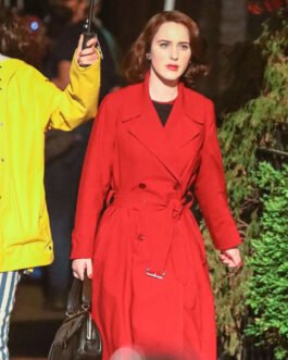 The Marvelous Mrs Maisel S04 Rachel Brosnahan Belted Wrap Red Coat