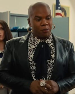 Miss Lawrence Bros Black Leather Blazer