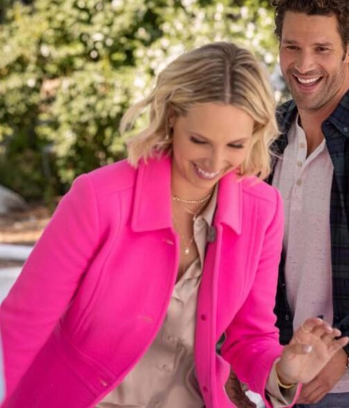 Candy Coated Christmas Molly Mccook Pink Coat - Image 5