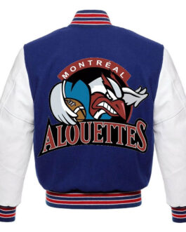 Montreal Alouettes Blue and White Varsity Jacket