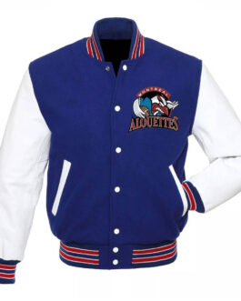 Montreal Alouettes Blue and White Varsity Jacket
