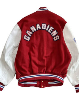 Montreal Canadiens 1993 Red and White Varsity Jacket