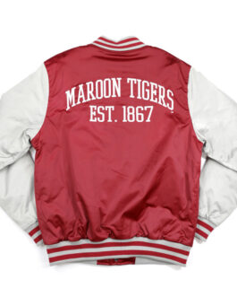Morehouse Maroon and Light Gray Baseball Jacket