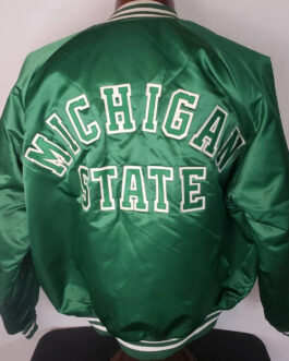 MSU Spartans Green Spellout Jacket