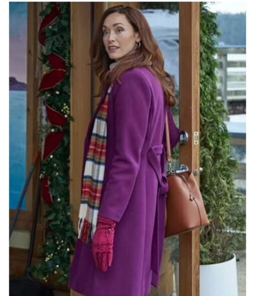 Sarah Power Nantucket Noel Purple Coat - Image 3