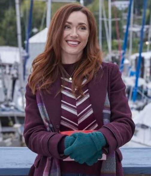 Sarah Power Nantucket Noel Purple Coat - Image 4