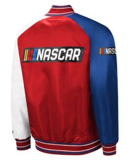 NASCAR The Reliever Red Varsity Satin Jacket