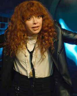 Natasha Lyonne Russian Doll S02 Black Leather Blazer