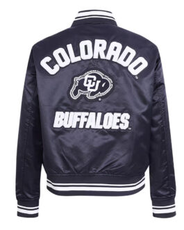 Colorado Buffaloes Pearl Navy Satin Jacket