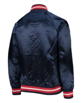 New England Patriots Raglan Full-Snap Satin Jacket