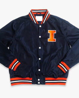 Illinois Fighting Illini Navy Script Bomber Jacket