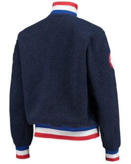 Team USA Villagewear Polar Quarter-Zip Navy Blue Vintage Jacket