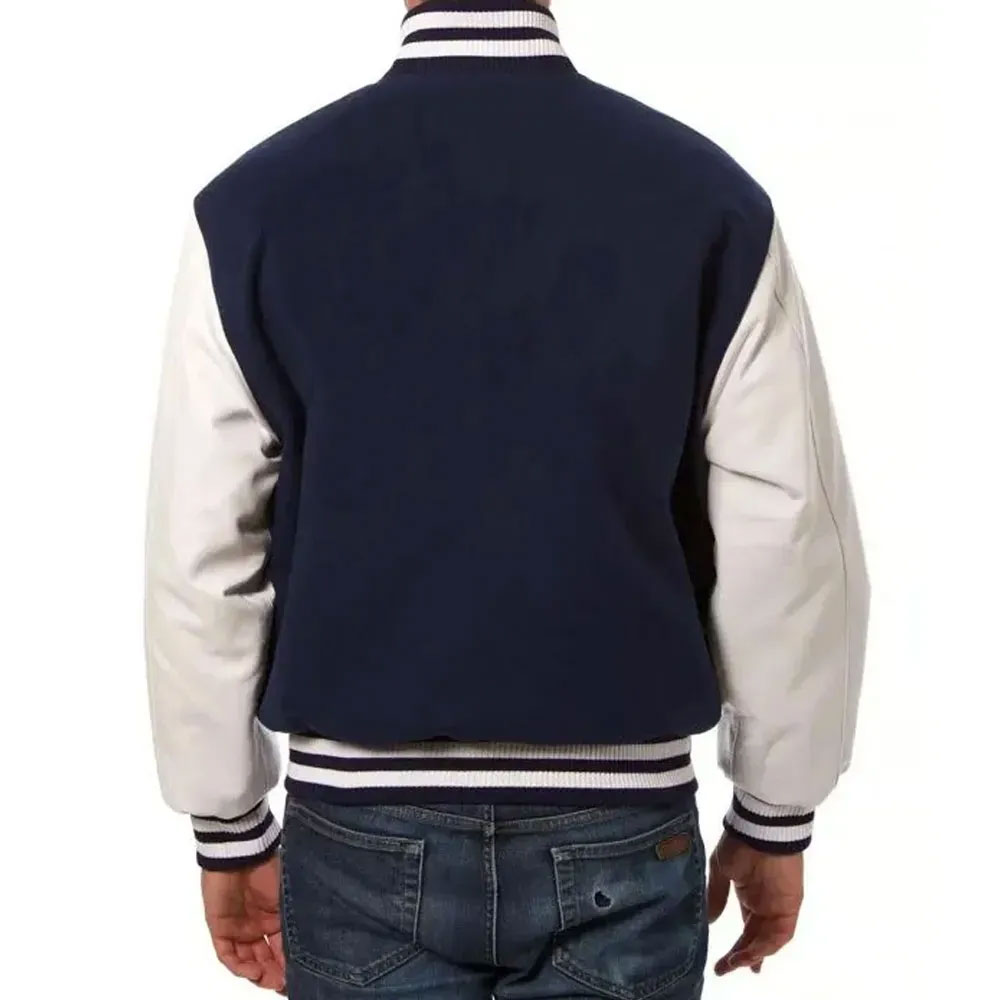 Navy/White Atlanta Braves Varsity Jacket - Image 2