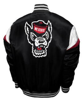 NC State Power Black Satin Jacket