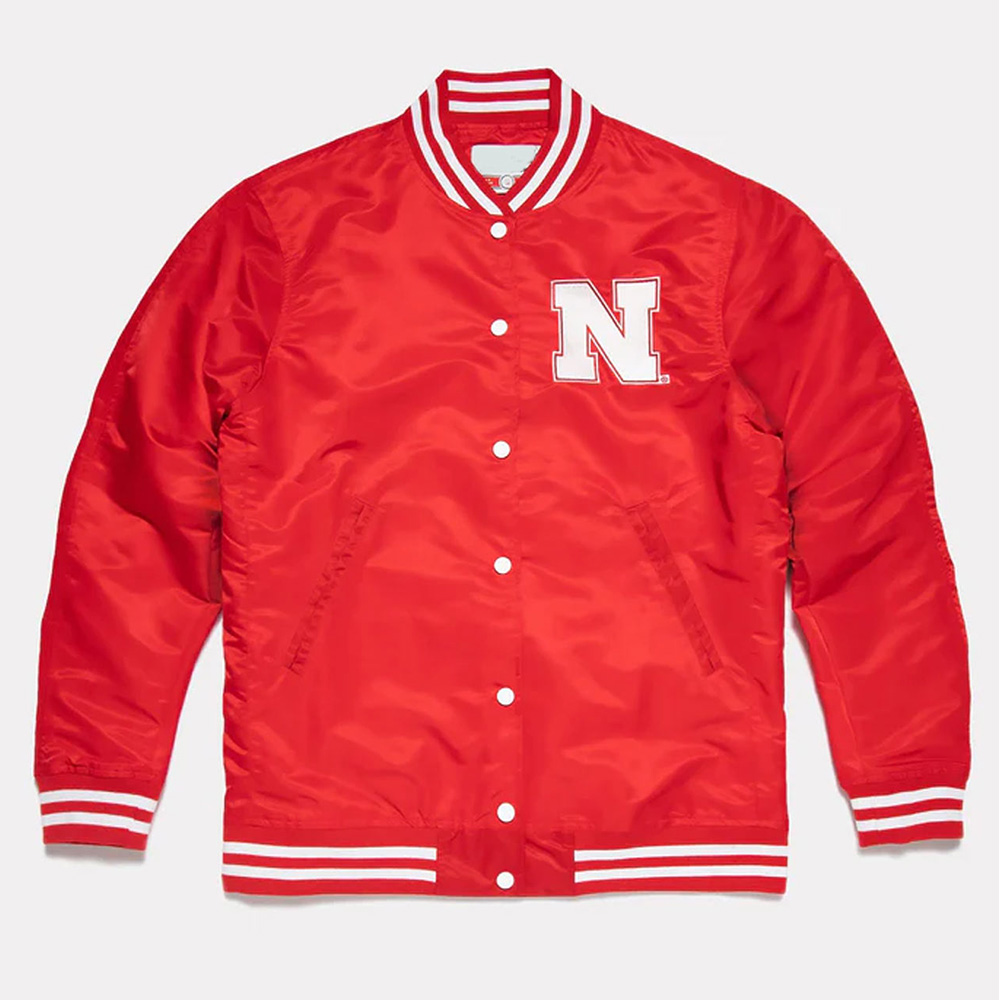 Nebraska Cornhuskers Red Satin Jacket