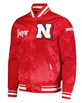 Nebraska Huskers Classic Scarlet Satin Jacket