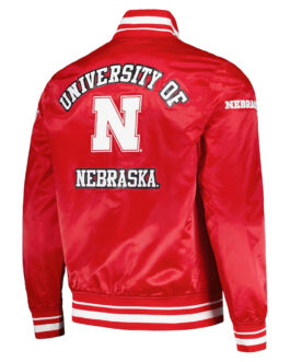 Nebraska Huskers Classic Scarlet Satin Jacket