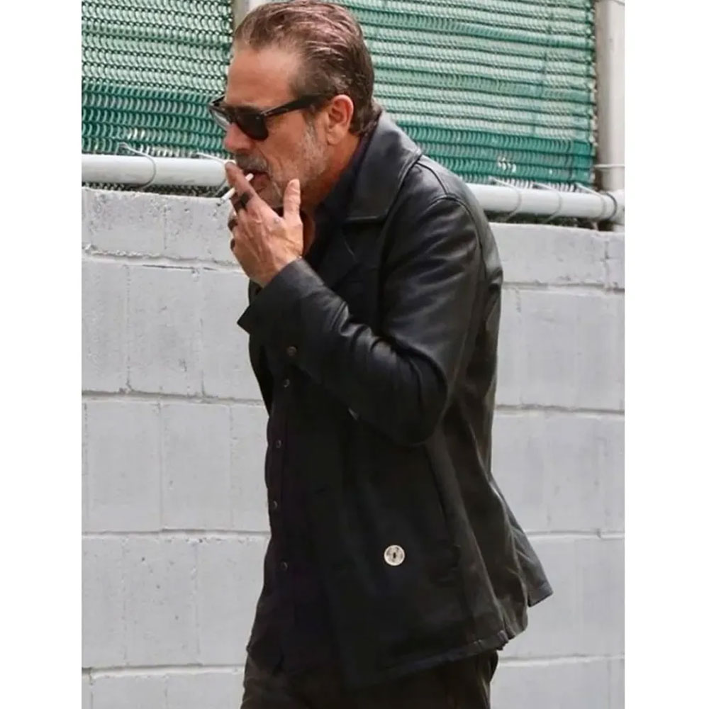 Negan The Walking Dead City Leather Peacoat - Image 7