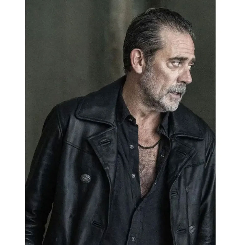 Negan The Walking Dead City Leather Peacoat - Image 8