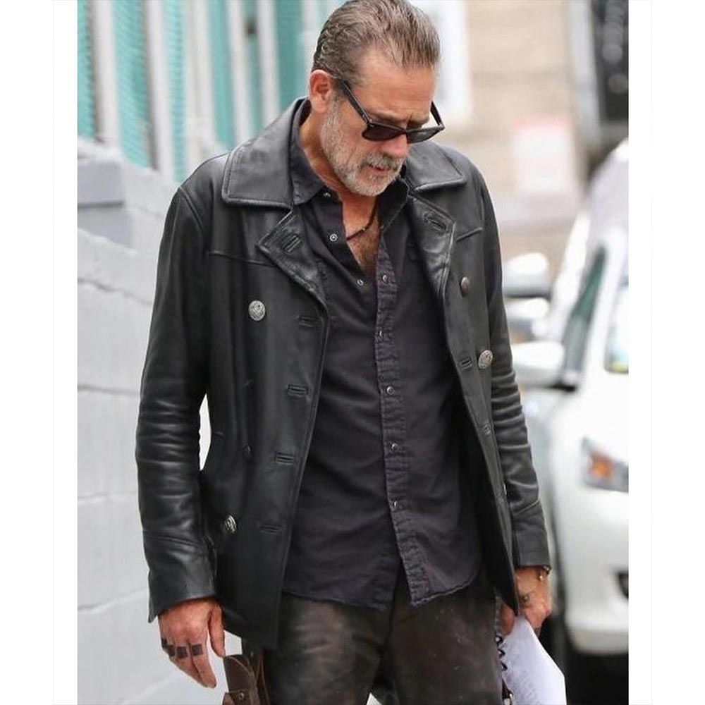 Negan The Walking Dead City Leather Peacoat - Image 4