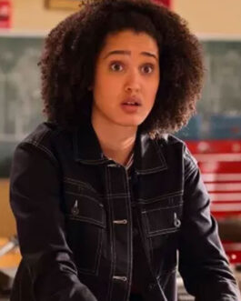 Lee Rodriguez Never Have I Ever Denim Black Jacket