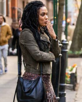 New Amsterdam S03 Freema Agyeman Suede Leather Jacket