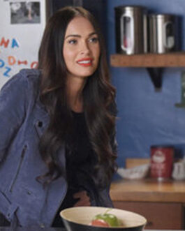 New Girl S06 Megan Fox Blue Suede Jacket