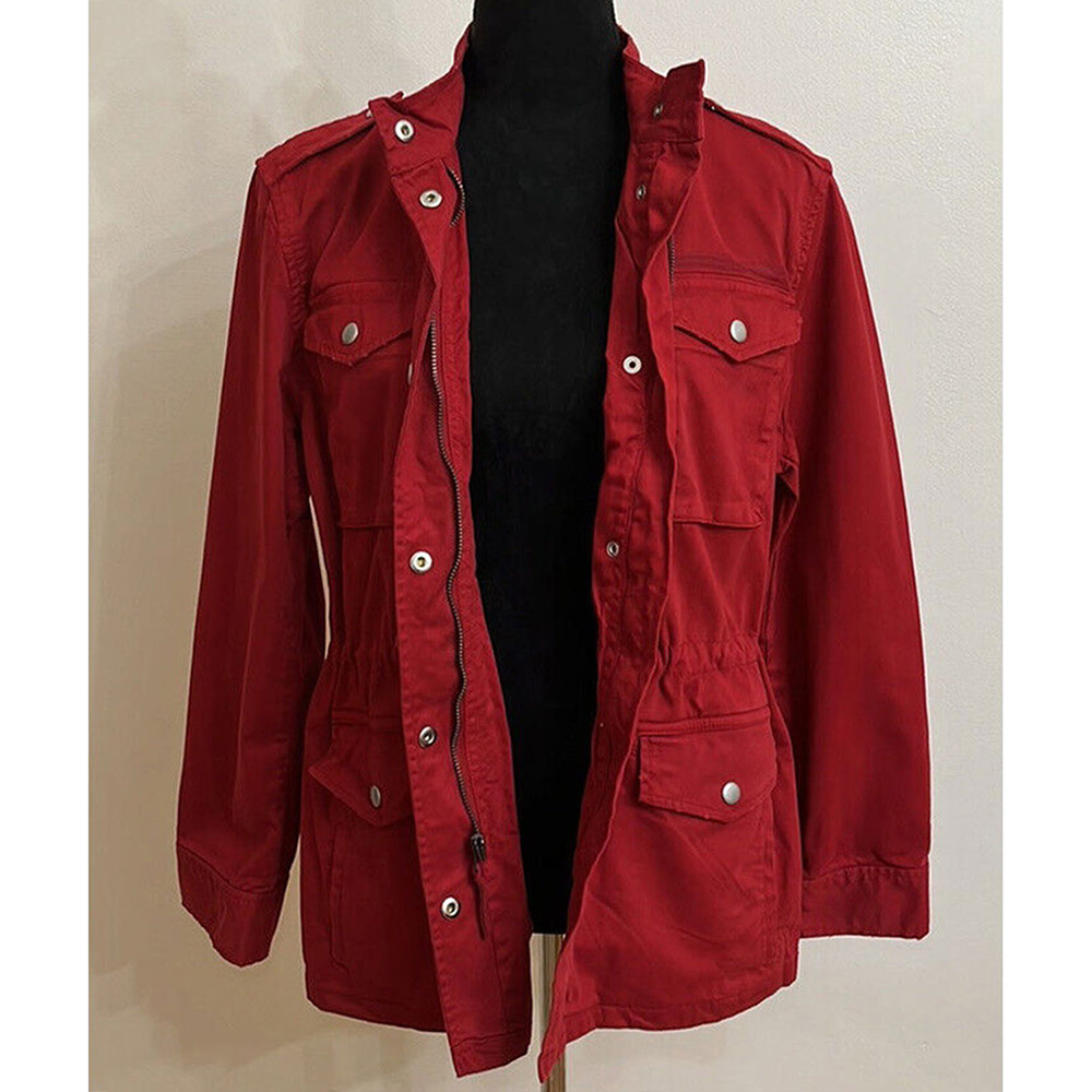New Girl S06 Zooey Deschanel Red Jacket - Image 4